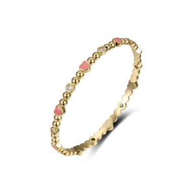 My little Jewel gold ball cz and heartbangle