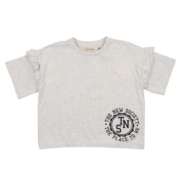 The New Society Reine Special Baby Girl Tee Grey Melange