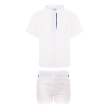 Pernille HIGHNECK SHIRT SET WHITE/BLUE
