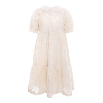 Pernille BIG FLOWERS EMBROIDERED DRESS IVORY
