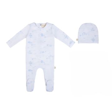 Citrine Tea Party Footie + Beanie