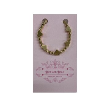 Bow & Bead Gold With Gold hearts