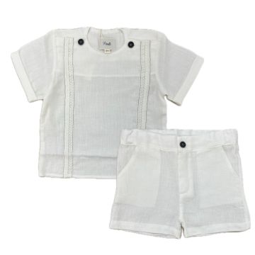 Pernille SET WITH TRADITIONAL EMBROIDERY IVORY