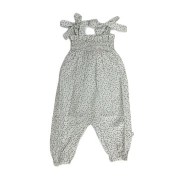 Early Sunday AUDREY BABY SMOCKED OVERALLLS ROMPER Mini flowers