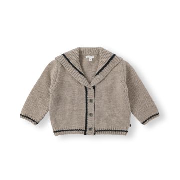 Bene Bene Marine Sailor Knit Cardigan Sand Beige