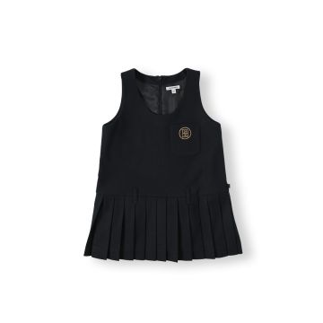 Bene Bene Marine Pleats Wool Dress Navy