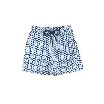 Leo and Zachary Stretch Swim Trunk Dual Colored Diamond