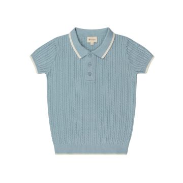 Looms Embroidered Trim Boys Knit Trim Polo