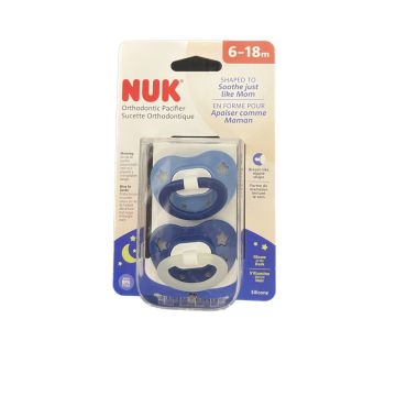Nuk Pacifier Boys, 2pk, 6-18m