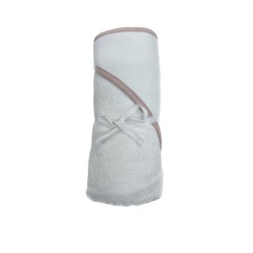 Lil Legs White Towel Pink Trim