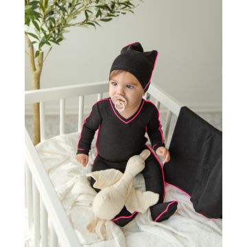 Cuddle and Coo Neon Trim Stretchie with Hat