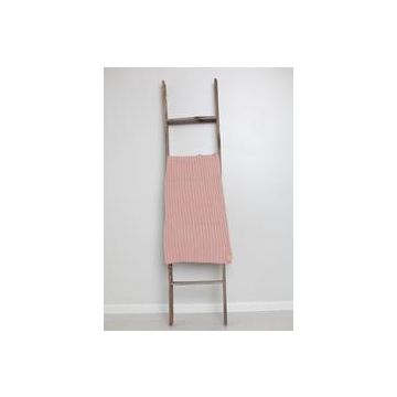 Bandeau Classic Ribbed Knit Blanket Mauve