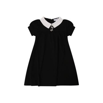 Bopop Bow Embroidered Short Maxi