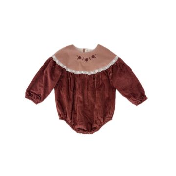 Popelin Romper Suit Raspberry
