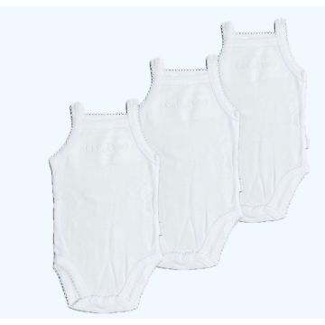 The Dot Showroom Baby Onesie With Thin Straps, 3 pack