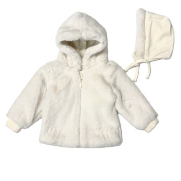 My Little Lux Fur Corduroy Jacket + Bonnet
