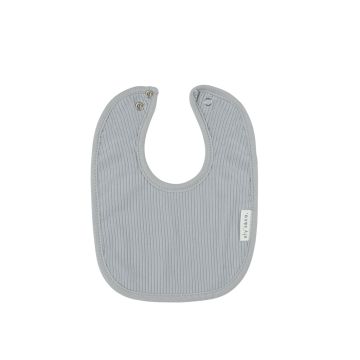 Elys and Co Solid Ribbed Bibs Pearl Blue
