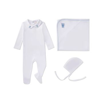 Memoi Peter Pan Bear Collar 3pc Footie Set-3M