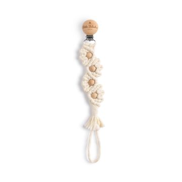 Bebe Belinha Cream Flower Pacifier Clip