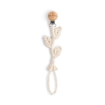 Bebe Belinha Cream Leaves Pacifier Clip