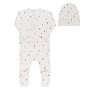 Aurora Floral Print Collection - Footie + Beanie