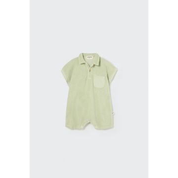 My Little Cozmo Organic toweling baby jumpsuit Green