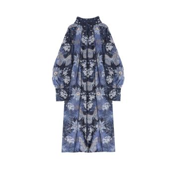 Joelle Printed Swing Dress Navy