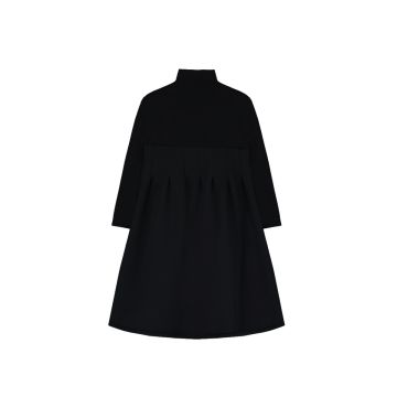 Little Creative Neoprene Turtleneck Dress Black