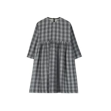 Little Creative Check Dress Black/Cream