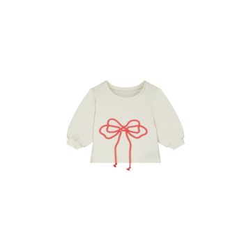 Little Creative Factory Odissey Bow Sweatshirt Cream