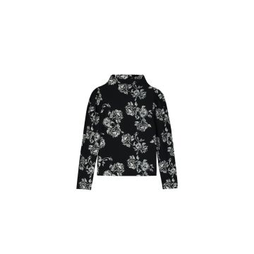 Little Creative Factory Soft Flower Turtleneck Black/Cream