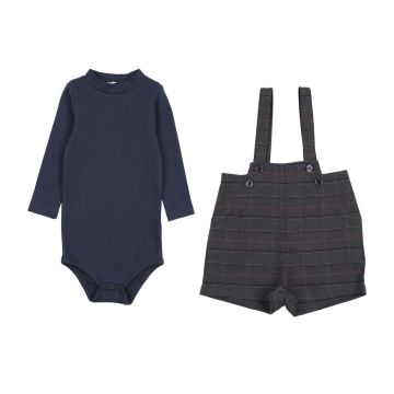 Kin+Kin BABY OVERALL + ONESIE SET