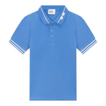 Kix EMBROIDERED DETAIL PIQUE SS POLO Blue