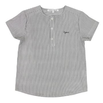 Little Parni Boys Pinstriped Shirt Black/White