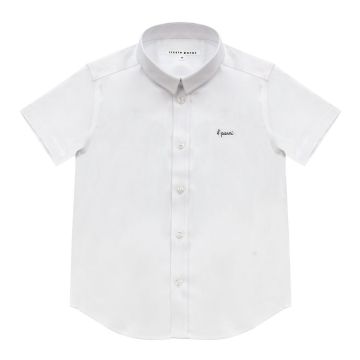 Little Parni Boys Short Sleeve White Shirt