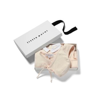 Little Parni Baby Collar Stretchy w cardigan + bonnet