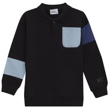 KIX COLOR BLOCK POLO BLACK/BLUE