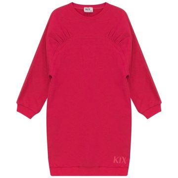 KIX ROUND YOKE DRESS Fuchsia