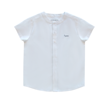 Little Parni Boys Mandarin Collar SS Shirt