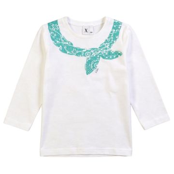 Kix PAISLEY DETAIL DENIM T-SHIRT