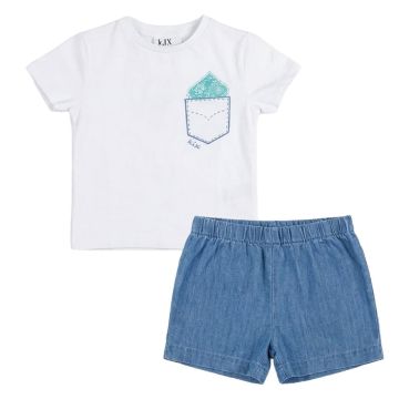 Kix BB PAISLEY DETAIL DENIM SET