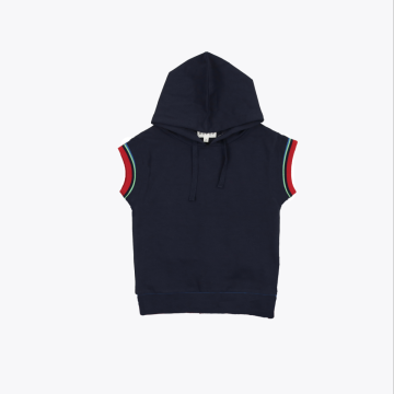 Bopop Striped Boys Hooded Tee