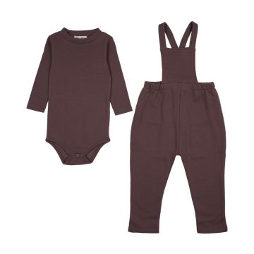 Kin+Kin Back Pocket Overall with Mockneck Onesie