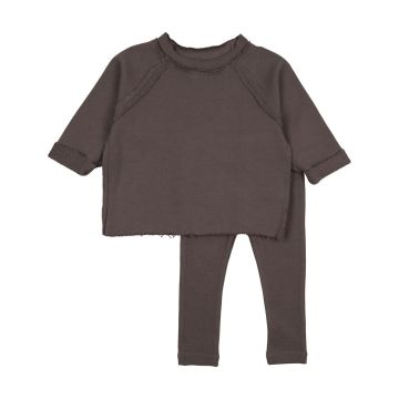 Kin+Kin RAGLAN SLEEVE RAW EDGE SWEATSHIRT + LEGGING SET