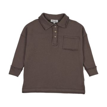 Kin+Kin RAW EDGE POCKET SWEATSHIRT Chestnut
