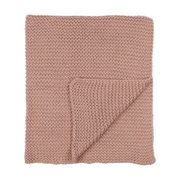 Mema Knits Super Chunky Knit Blanket Pale Pink