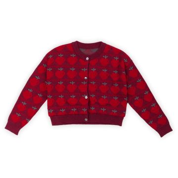 Wander & Wonder Apple Cardigan Earth Red