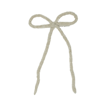 BAndeau Knit Winter Rope Large Bow Clip 