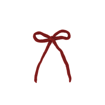Bandeau Knit Winter Rope Medium Bow CLip
