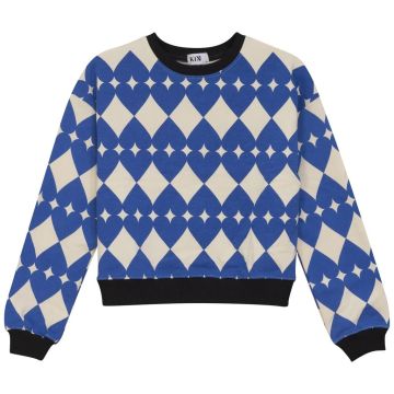 KIX HEARTS PRINTED SWEATSHIRT Royal Blue